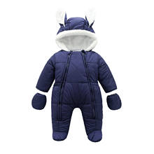 winter New born baby boy girl clothes foot coveralls velvet thick coat cotton newborn baby boy snowsuit Romper 3M 6M 9M 12M 2024 - buy cheap