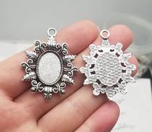 6pcs 13x18mm Inner Size Antique silver plated Classic Style oval Base Setting Charms Pendant  DIY supplies 2024 - buy cheap