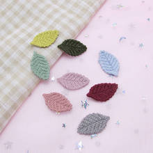 40Pcs Woolen yarn Leaves Patch Appliques DIY Craft Supplie Kid's Headwear Hair Accessories Apparel Sewing Materials Leaf Blade 2024 - buy cheap