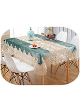 European-Style High-End Flannel Tablecloth, Disposable, Water-Proof, Scald-Proof Rectangular Round Table Embroidery Dust Cover 2024 - buy cheap