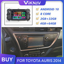 Radio con GPS para coche, reproductor multimedia con android 10, 2 din, vídeo, para Toyota Auris 2014 2024 - compra barato