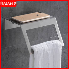 Toallero con estante de acero inoxidable para baño, soporte colgante montado en la pared, esquinero para ducha y champú 2024 - compra barato