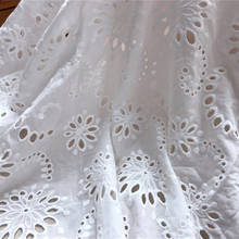 Cotton Cloth 130CM Lace Fabric Skirt Hollow Positioning Bilateral Embroidery Cotton Fabric Baby Clothes Home Textile Accessories 2024 - buy cheap