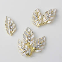 10 peças estiloso liga de metal cristal strass esmalte folha de ouro diy acessórios para fazer jóias à mão 2024 - compre barato