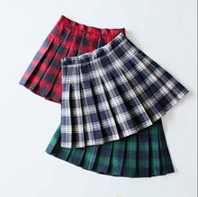 New Preppy Style Summer Skirt Women High Waist Red Plaid Pleated Skirts  Fashion Plus Size Sexy Mini Skirt Female XS-5XL 2024 - buy cheap