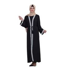 Распродажа! F810-1 кардиган «абайя», мусульманская вышитая длинная юбка, женское платье в Дубае, длинный рукав, арабский стиль 2024 - купить недорого