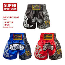 Mens Kickboxing MMa Muay Thai Shorts Kids Bjj Kick Boxing Training Fight Grappling Trunks Children Fitness Boxe Pants Sportswear 2024 - buy cheap