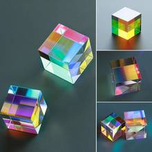 Prisma de vidro dicronico com revestimento personalizado, prisma de quatro lados polido k9 para ensino, brinquedo modelo de cubo de ensino 2024 - compre barato