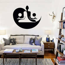 Decalque de parede de vinil yin yang, decalque removível para decoração de parede do quarto e mural de janela, relaxamento 2024 - compre barato