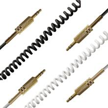 Cable auxiliar de audio de 3,5mm, Cable de carga auxiliar estéreo en espiral con resorte para Altavoz Bluetooth inalámbrico MARSHALL Woburn 2024 - compra barato
