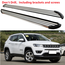 New Aluminum for Jeep Compass 2017-2022 running board side step Nerf bar pedal protector 2024 - buy cheap