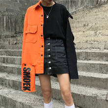 2021 Spring Streetwear New Loose Patchwork Women Jacket Harajuku Letter Plus Size Coat Female Top BF Style Jackets New NZY116 2024 - buy cheap