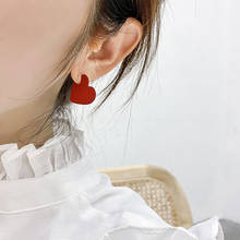 New Korean Heart Love Stud Earring for Woman Girls Elegant Cute Red Color Love Heart Earrings Fashion Party Jewelry Accessories 2024 - buy cheap