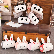 Новая креативная теплая мягкая подушка для рук, панда, кролик, плюшевая игрушка для детей, Офисная плюшевая мультяшная кукла 2024 - купить недорого