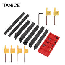 TANiCE 7 Pcs 10 mm Lathe Turning Tool Set Alloy Tool Steel Holder Boring Bar With Carbide Inserts 2024 - buy cheap