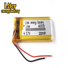 Li-Po 2pcs 3.7V,300mAH,402035 Polymer lithium ion / Li-ion battery for TOY,POWER BANK,GPS,mp3,mp4,cell phone,speaker 2024 - buy cheap