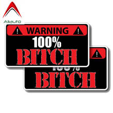 Aliauto 2 X Warning Car Stickers 100% Bitch Words Accessories PVC Decal for Mercedes W204 Hyundai Ix35 Toyota Corolla,15cm*8cm 2024 - buy cheap