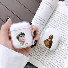 Estatua alternativa David art, mona lisa, lamer piruleta, funda de moda para Airpods 2 1, funda de auriculares para Airpods, funda suave de TPU transparente 2024 - compra barato