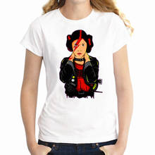 Nova Camisa das Mulheres T de Manga Curta Princesa Léia Carrie Fisher Tributo Rebel Camiseta da menina Tops Tees Harajuku Streetwear 2024 - compre barato