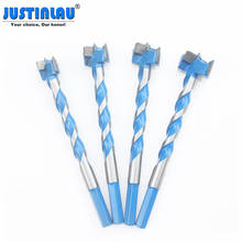 Brocas elétricas de perfuração de madeira justinhu, cortador espiral com autocentrar, 16-25mm 2024 - compre barato