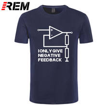 REM-Camiseta divertida para hombre, camisa de manga corta de algodón con mensaje de "I Give negativo Feedback Engineer", regalo para hombre 2024 - compra barato
