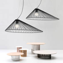 Luminária pendente com chapéu de palha, estilo nórdico, luzes led, para decoração industrial, loft, sala de estar