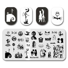 2021 Hot Newest Nail Stamp MouTeen043 The Nightmare Nail Before Christmas Stamping Plates Manicure Set For Nail Art Stamper 2024 - купить недорого