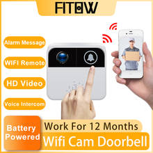 Taida Battery Powered Smart Wireless WiFi Video Doorbell Security Camera Two Way Audio Doorbell IP Camera 2024 - buy cheap
