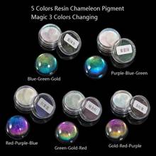 5 Color Magic Resin Pigment Mirror Rainbow Pearl Powder Colorant Epoxy Resin Glitter Resin Jewelry Making Kit 2024 - buy cheap
