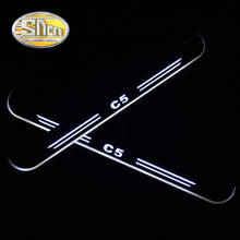 SNCN Waterproof Acrylic Moving LED Welcome Pedal Car Scuff Plate Pedal Door Sill Pathway Light For Citroen C5 2008 - 2014 2015 2024 - buy cheap