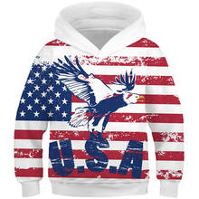 Autumn Kids 3D Sweatshirt Boys Girls Lovely Eagle Wolf USA Russian Flag Brand Printing Hoodies Children Halloween Pullover 2024 - buy cheap