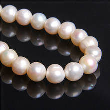 Cuentas de perlas naturales de agua dulce de grado AA, abalorios de perlas redondas de patatas raras para la fabricación de joyas, collar y pulsera DIY, 9-10mm 2024 - compra barato