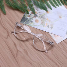 Henotin-gafas de lectura con bisagra de resorte para hombre y mujer, lentes de lectura con marco redondo blanco transparente, dioptrías + 1,0 + 2,0 + 4,0 + 6,0 2024 - compra barato