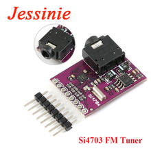 Si4703 fm tuner placa de avaliação sintonizador rádio módulo placa desenvolvimento com 3.5mm fone de ouvido áudio jack 2024 - compre barato