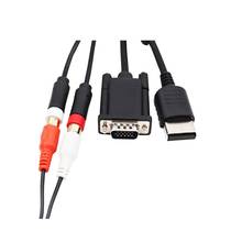 Cabo vga para adaptador dreamcast, alta definição + 3.5mm para 2 machos 2024 - compre barato