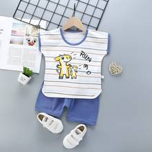 Kids Wear 2021 Summer New Children's Short Sleeve Set Boy's T-shirt 2 Pieces Set Baby Cartoon Cotton Suit Girls Clothes 2024 - buy cheap