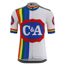 New Retro Cycling Jersey Retro men white Clothing Bike Wear pro team top colorful Maillot Ropa Ciclismo & multicolor apparel 2024 - buy cheap