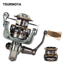 Tsurinoya carretel de pesca jaguar 1000 2000 3000 carretéis duplos 9 + 1bb molinete de pesca de água salgada molinete rígida corpo alumínio 2024 - compre barato