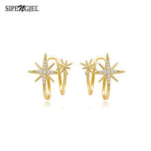 SIPENGJEL Fashion Zircon Fake Cartilage Earrings GOLD Ear Cuff Without Piercing Clip Earrings For Women Girls Jewelry Gifts 2021 2024 - buy cheap