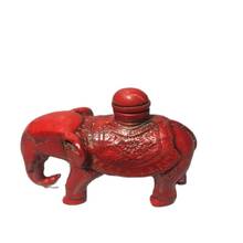 China Old Beijing Old Goods Red Coral Carving Elephant Snuff Bottle 2024 - buy cheap