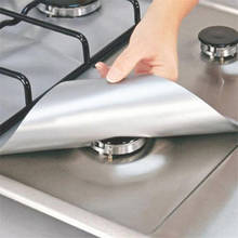 4 pçs/set cozinha cozinhar ferramentas conjunto preto folha reutilizável fogão a gás fogão gama queimador protetor forro esteira capa de limpeza da cozinha 2024 - compre barato