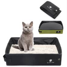 Caixa de areia para gatos portátil dobrável, à prova d'água, para uso ao ar livre, para cães, gatos e animais de estimação 2024 - compre barato