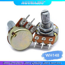 2pcs/lot WH148 20mm Shaft Amplifier Dual Stereo Potentiometer B1K B2K B5K B10K B20K B50K B100K B500K 3Pin 1K 2K 5K 10K 50K 100K 2024 - buy cheap