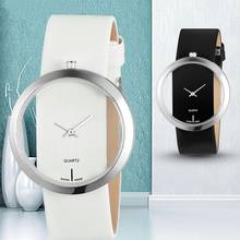 Fashion Women Faux Leather Waterproof relogio feminino Transparent Dial Analog Quartz Wrist Watch reloj mujer zegarek damski  La 2024 - buy cheap