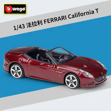 Модель автомобиля Bburago из сплава Ferrari California T, 1: 43, коллекционная Подарочная декоративная игрушка 2024 - купить недорого