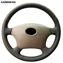 Capa para volante de carro, couro artificial, faça você mesmo, costurada à mão, para 2004 old toyota land cruiser prime 120 2024 - compre barato