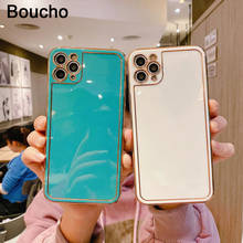 Boucho Electroplated Case For iPhone 12 Pro Max 11pro 12 Mini XS XR X 7 8 plus SE SE2 Luxury Candy Plain Color Soft TPU Cover 2024 - buy cheap