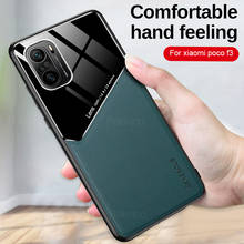 Couro texure pixleglass carro magnético titular caso de telefone para pocophone poco f3 f 3 pocof3 silicone macio amortecedor à prova choque coque 2024 - compre barato