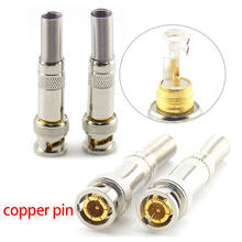 5pcs BNC Male Solder Copper Pin BNC Connector for Security Cctv Camera System 2024 - buy cheap