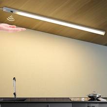 Luz de cozinha led inteligente, 5v, movida a usb, sensor de varredura, lâmpada de alto brilho, luz de fundo para armários, gavetas, 30/40/50 cm 2024 - compre barato